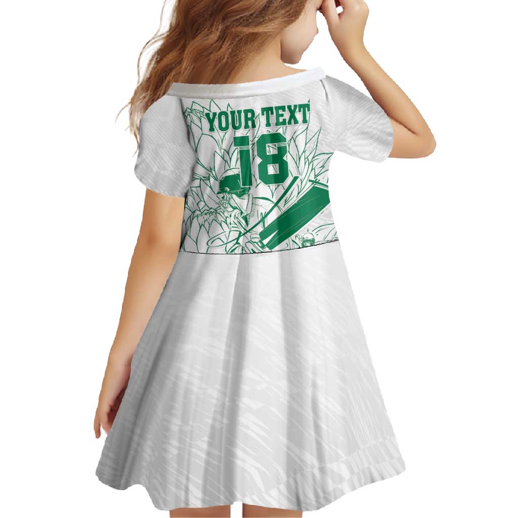 Custom Cricket South Africa Family Matching Off Shoulder Maxi Dress and Hawaiian Shirt Proteas Go Champion White Version - Wonder Print Shop