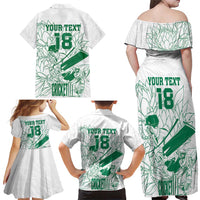 Custom Cricket South Africa Family Matching Off Shoulder Maxi Dress and Hawaiian Shirt Proteas Go Champion White Version - Wonder Print Shop
