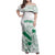 Custom Cricket South Africa Family Matching Off Shoulder Maxi Dress and Hawaiian Shirt Proteas Go Champion White Version - Wonder Print Shop