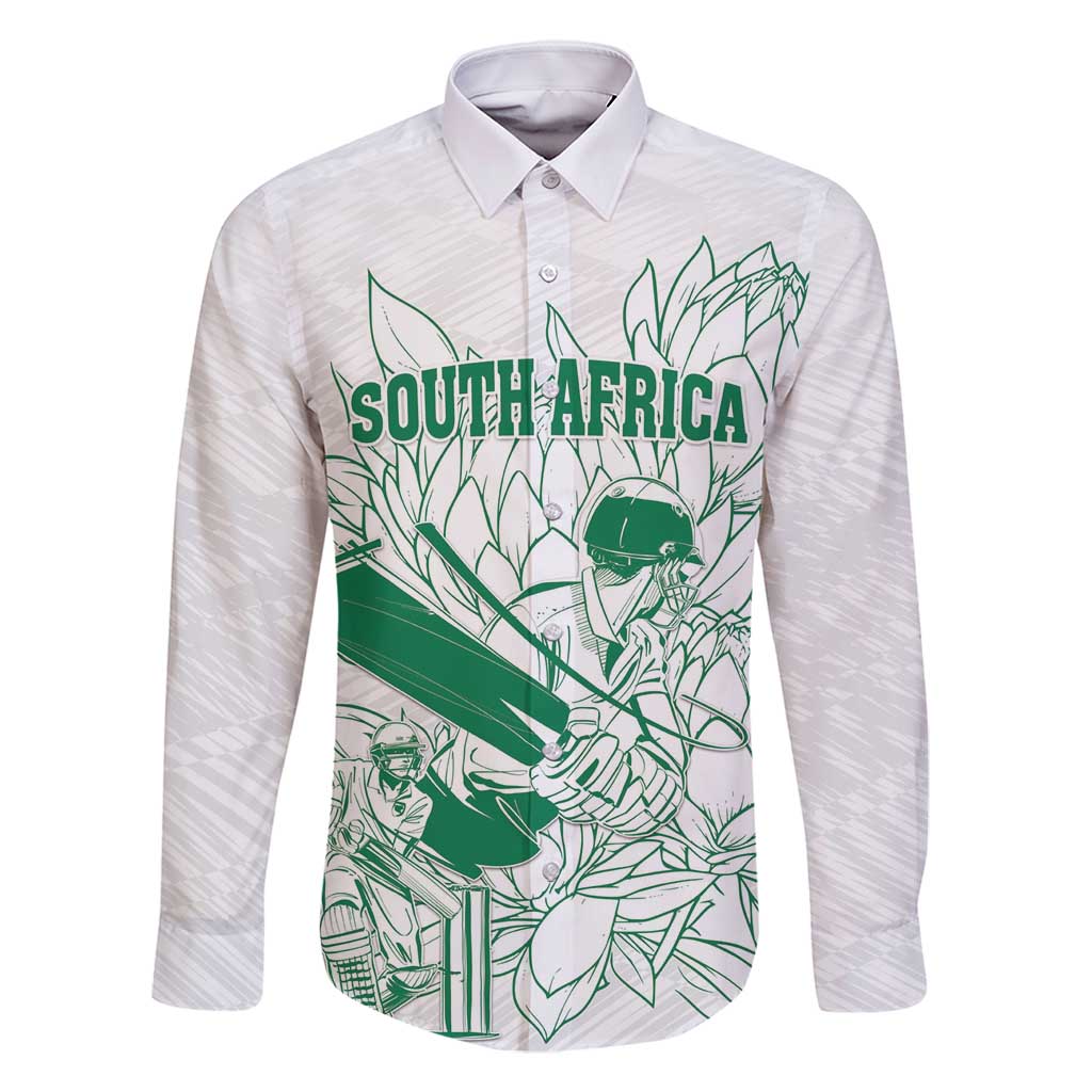 Custom Cricket South Africa Family Matching Off Shoulder Short Dress and Hawaiian Shirt Proteas Go Champion White Version - Wonder Print Shop