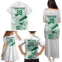 Custom Cricket South Africa Family Matching Puletasi and Hawaiian Shirt Proteas Go Champion White Version - Wonder Print Shop