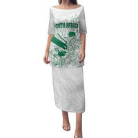 Custom Cricket South Africa Family Matching Puletasi and Hawaiian Shirt Proteas Go Champion White Version - Wonder Print Shop