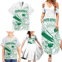 Custom Cricket South Africa Family Matching Summer Maxi Dress and Hawaiian Shirt Proteas Go Champion White Version - Wonder Print Shop