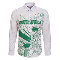 Custom Cricket South Africa Family Matching Summer Maxi Dress and Hawaiian Shirt Proteas Go Champion White Version - Wonder Print Shop