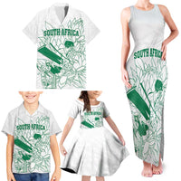 Custom Cricket South Africa Family Matching Tank Maxi Dress and Hawaiian Shirt Proteas Go Champion White Version - Wonder Print Shop