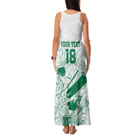 Custom Cricket South Africa Family Matching Tank Maxi Dress and Hawaiian Shirt Proteas Go Champion White Version - Wonder Print Shop