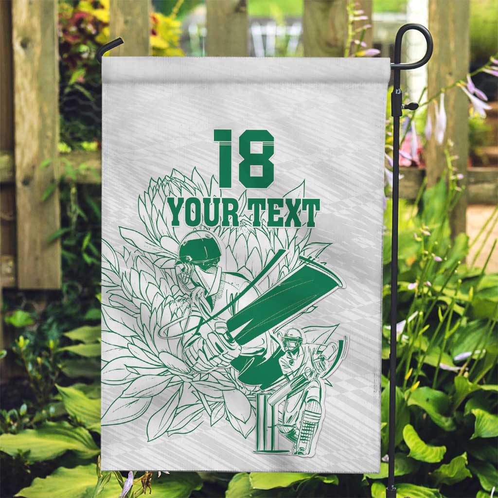 Custom Cricket South Africa Garden Flag Proteas Go Champion White Version - Wonder Print Shop