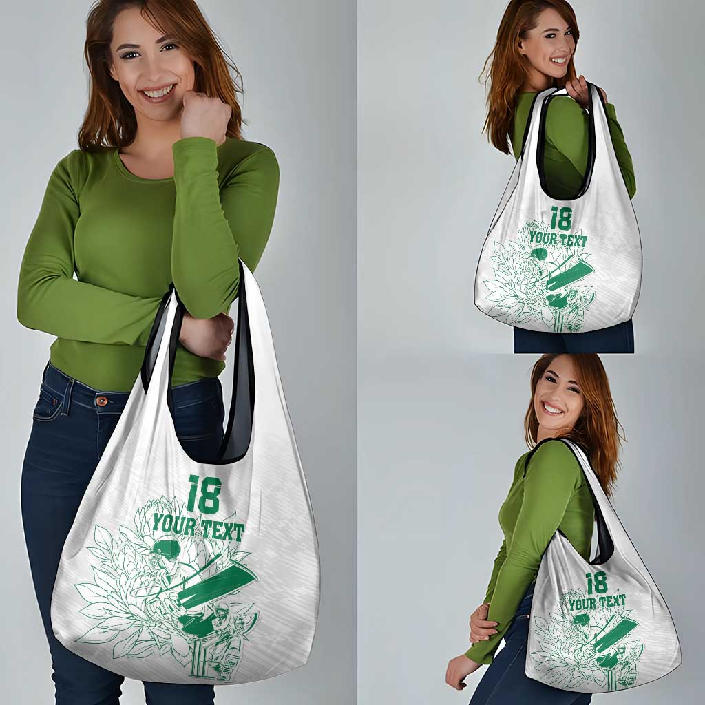 Custom Cricket South Africa Grocery Bag Proteas Go Champion White Version - Wonder Print Shop