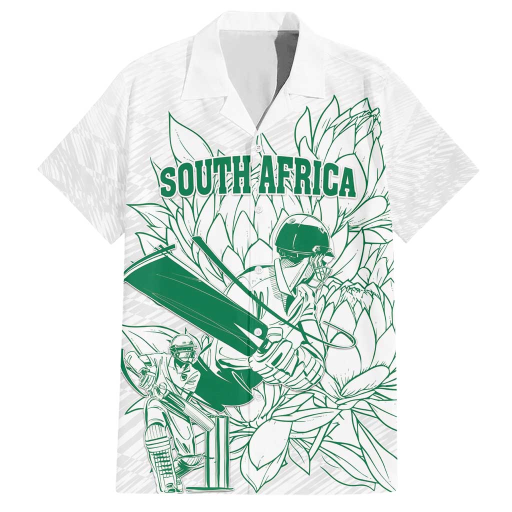 Custom Cricket South Africa Hawaiian Shirt Proteas Go Champion White Version - Wonder Print Shop