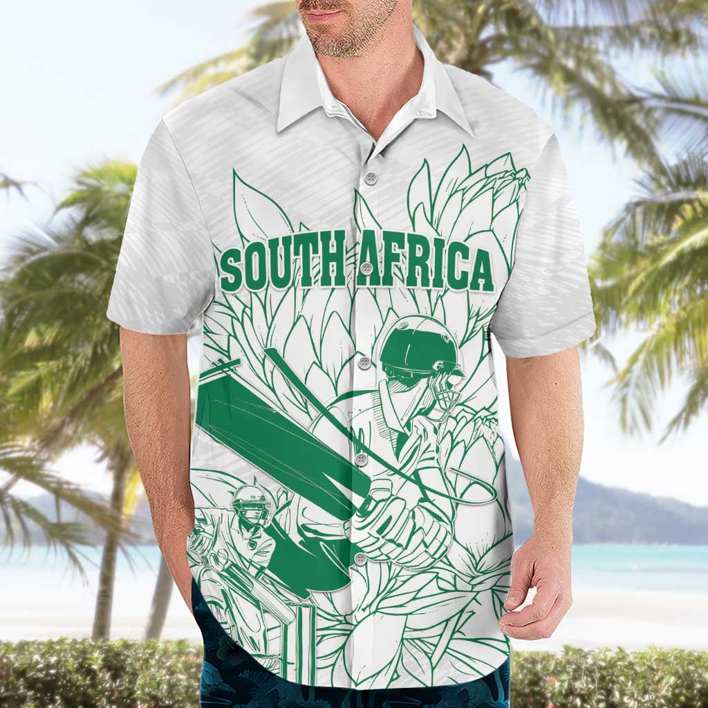 Custom Cricket South Africa Hawaiian Shirt Proteas Go Champion White Version - Wonder Print Shop
