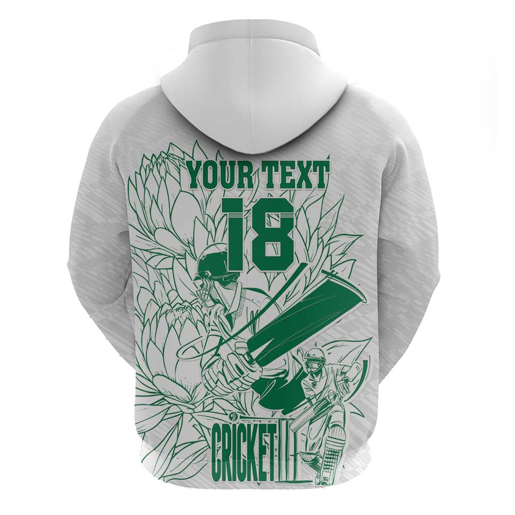 Custom Cricket South Africa Hoodie Proteas Go Champion White Version - Wonder Print Shop