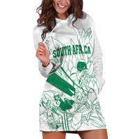 Custom Cricket South Africa Hoodie Dress Proteas Go Champion White Version - Wonder Print Shop