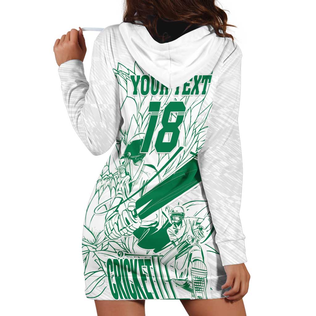 Custom Cricket South Africa Hoodie Dress Proteas Go Champion White Version - Wonder Print Shop