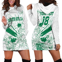 Custom Cricket South Africa Hoodie Dress Proteas Go Champion White Version - Wonder Print Shop