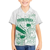 Custom Cricket South Africa Kid Hawaiian Shirt Proteas Go Champion White Version - Wonder Print Shop