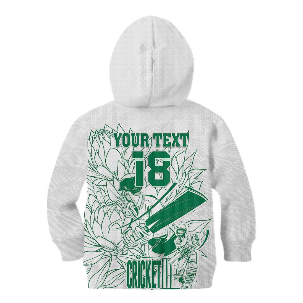 Custom Cricket South Africa Kid Hoodie Proteas Go Champion White Version - undefined