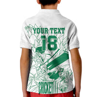 Custom Cricket South Africa Kid Polo Shirt Proteas Go Champion White Version - Wonder Print Shop