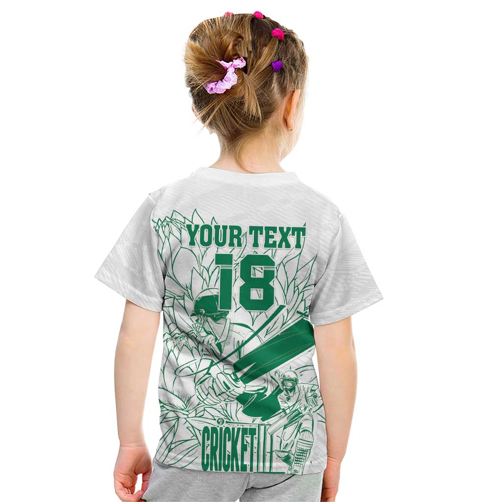 Custom Cricket South Africa Kid T Shirt Proteas Go Champion White Version - Wonder Print Shop