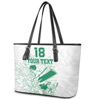 Custom Cricket South Africa Leather Tote Bag Proteas Go Champion White Version - Wonder Print Shop