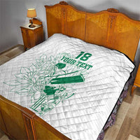 Custom Cricket South Africa Quilt Proteas Go Champion White Version - Wonder Print Shop