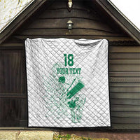 Custom Cricket South Africa Quilt Proteas Go Champion White Version - Wonder Print Shop