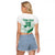 Custom Cricket South Africa Raglan Cropped T Shirt Proteas Go Champion White Version - Wonder Print Shop