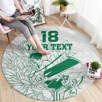 Custom Cricket South Africa Round Carpet Proteas Go Champion White Version - Wonder Print Shop
