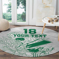 Custom Cricket South Africa Round Carpet Proteas Go Champion White Version - Wonder Print Shop