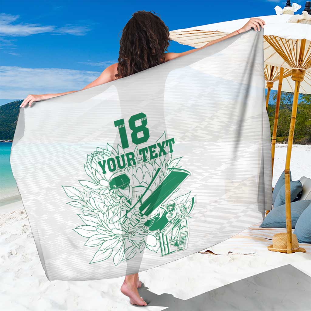 Custom Cricket South Africa Sarong Proteas Go Champion White Version - Wonder Print Shop
