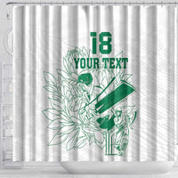 Custom Cricket South Africa Shower Curtain Proteas Go Champion White Version - Wonder Print Shop