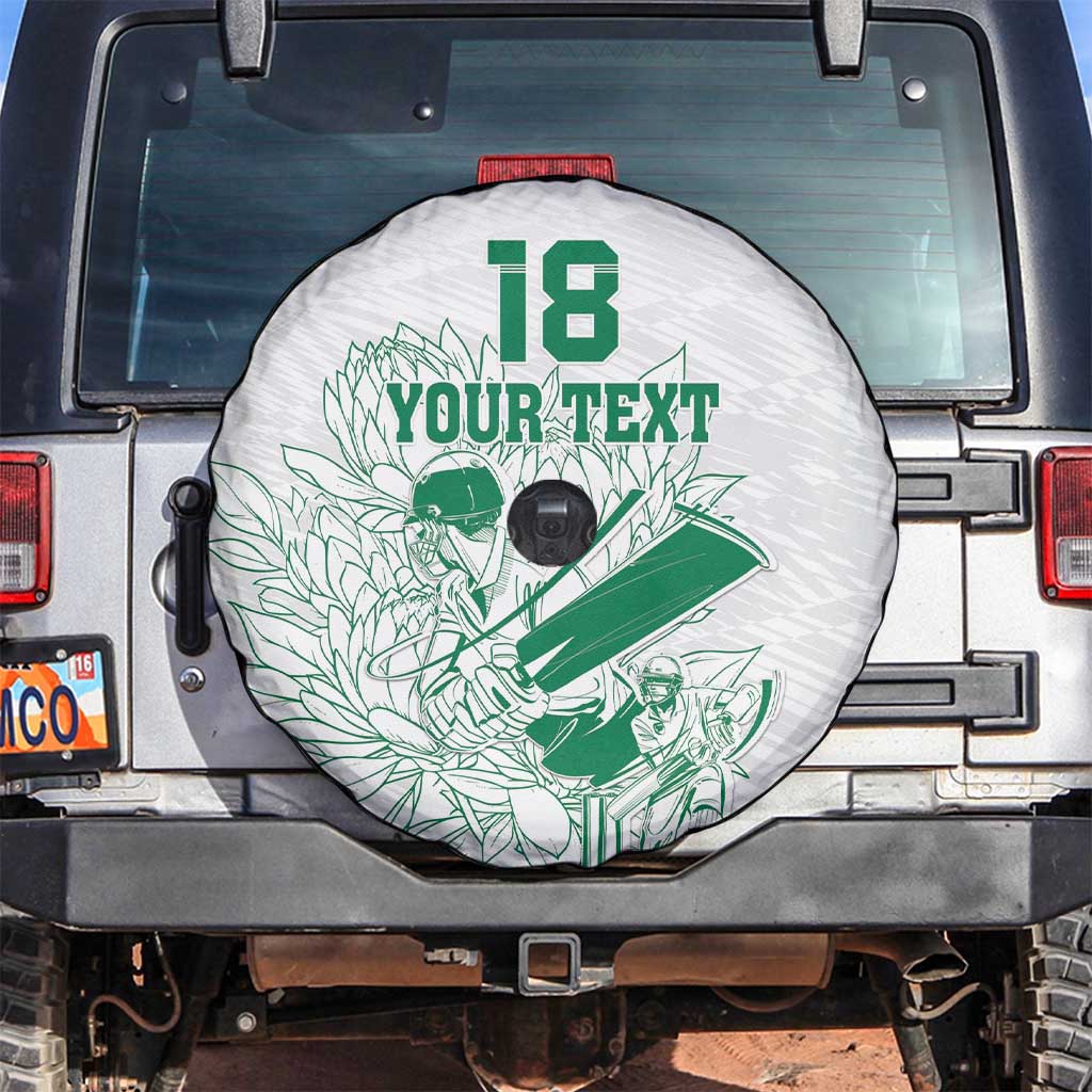 Custom Cricket South Africa Spare Tire Cover Proteas Go Champion White Version - Wonder Print Shop