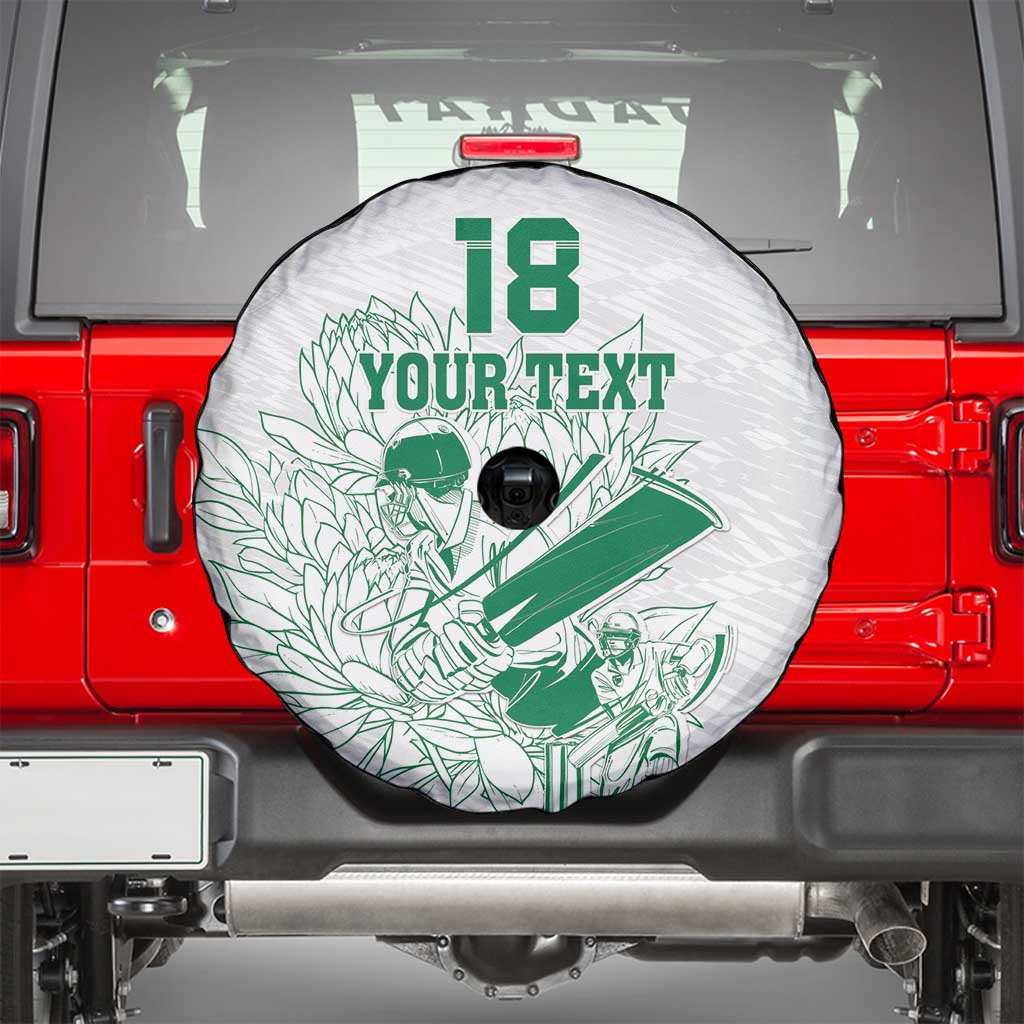 Custom Cricket South Africa Spare Tire Cover Proteas Go Champion White Version - Wonder Print Shop
