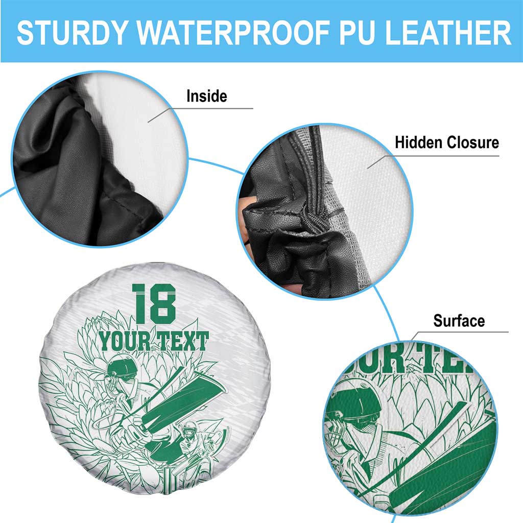 Custom Cricket South Africa Spare Tire Cover Proteas Go Champion White Version - Wonder Print Shop