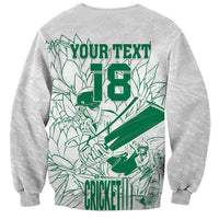 Custom Cricket South Africa Sweatshirt Proteas Go Champion White Version - Wonder Print Shop
