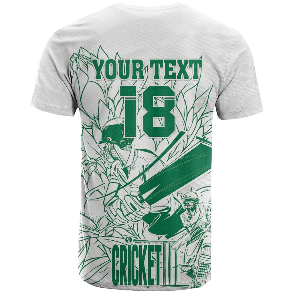 Custom Cricket South Africa T Shirt Proteas Go Champion White Version - Wonder Print Shop