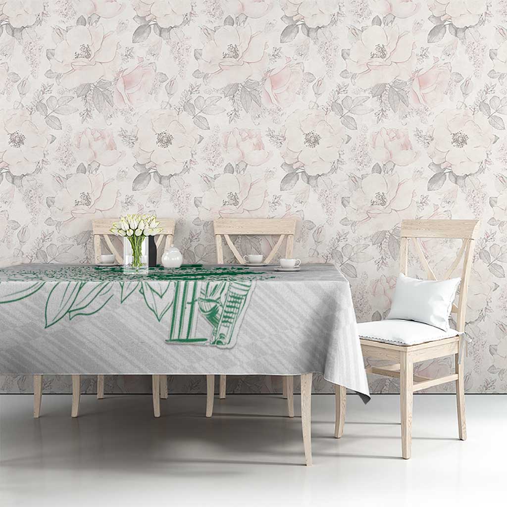 Custom Cricket South Africa Tablecloth Proteas Go Champion White Version - Wonder Print Shop