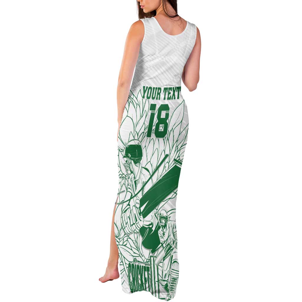 Custom Cricket South Africa Tank Maxi Dress Proteas Go Champion White Version - Wonder Print Shop