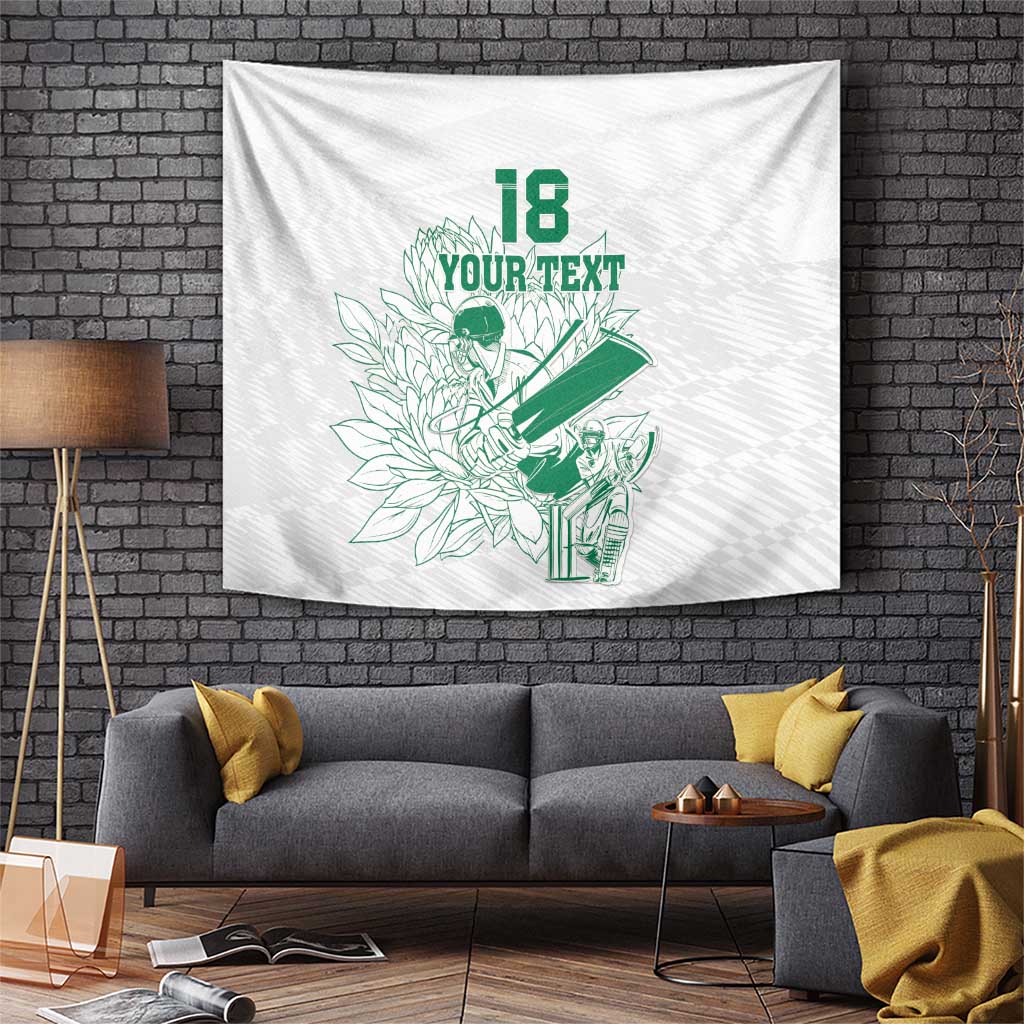 Custom Cricket South Africa Tapestry Proteas Go Champion White Version - Wonder Print Shop