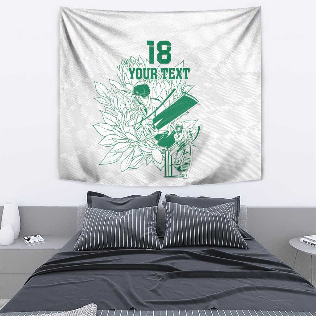 Custom Cricket South Africa Tapestry Proteas Go Champion White Version - Wonder Print Shop
