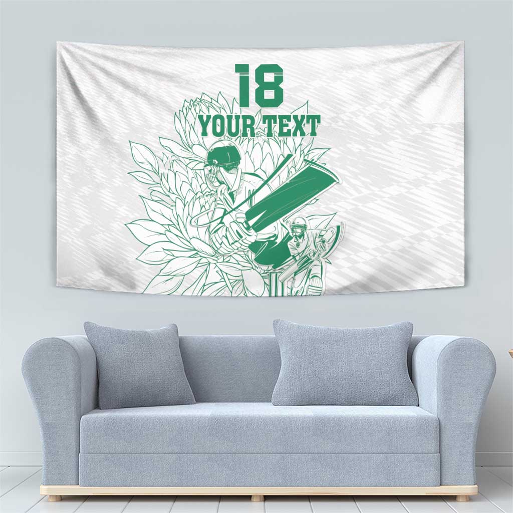 Custom Cricket South Africa Tapestry Proteas Go Champion White Version - Wonder Print Shop