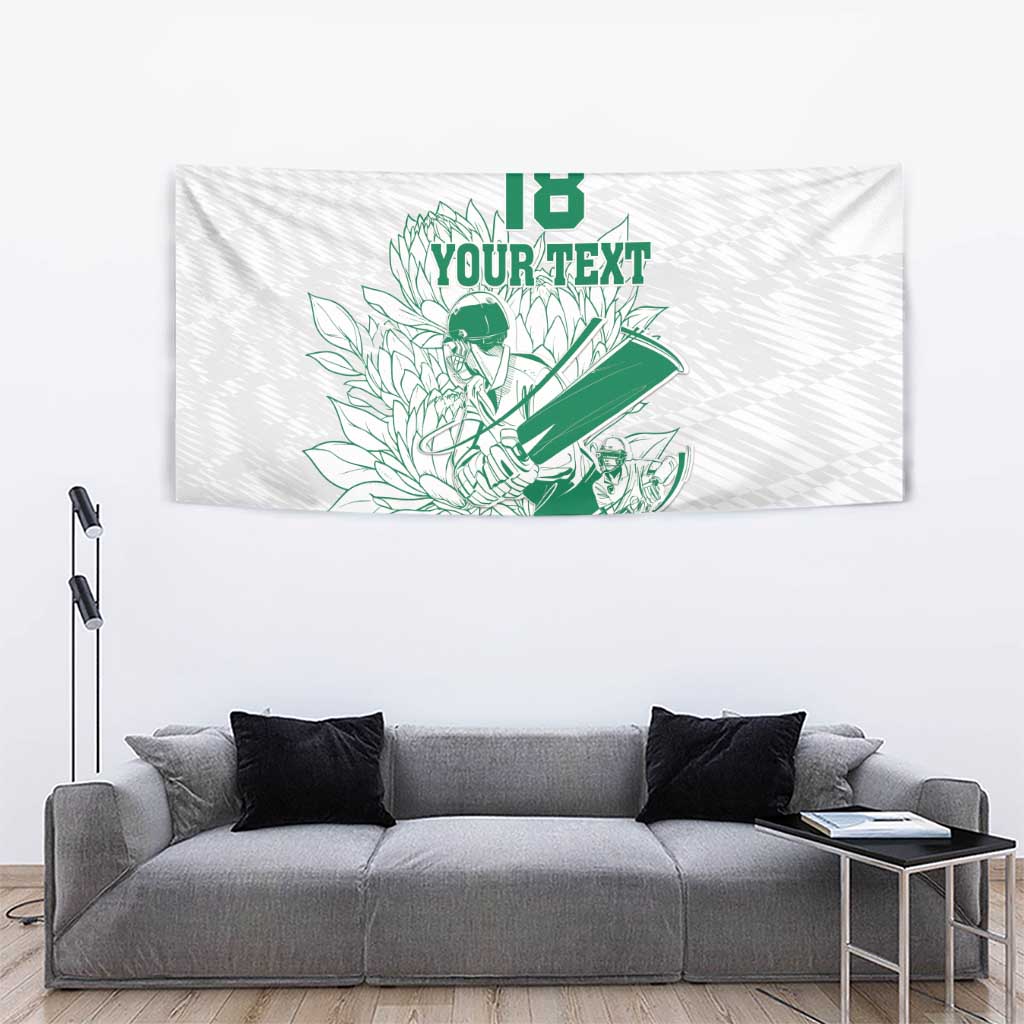 Custom Cricket South Africa Tapestry Proteas Go Champion White Version - Wonder Print Shop