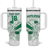 Custom Cricket South Africa Tumbler With Handle Proteas Go Champion White Version - Wonder Print Shop