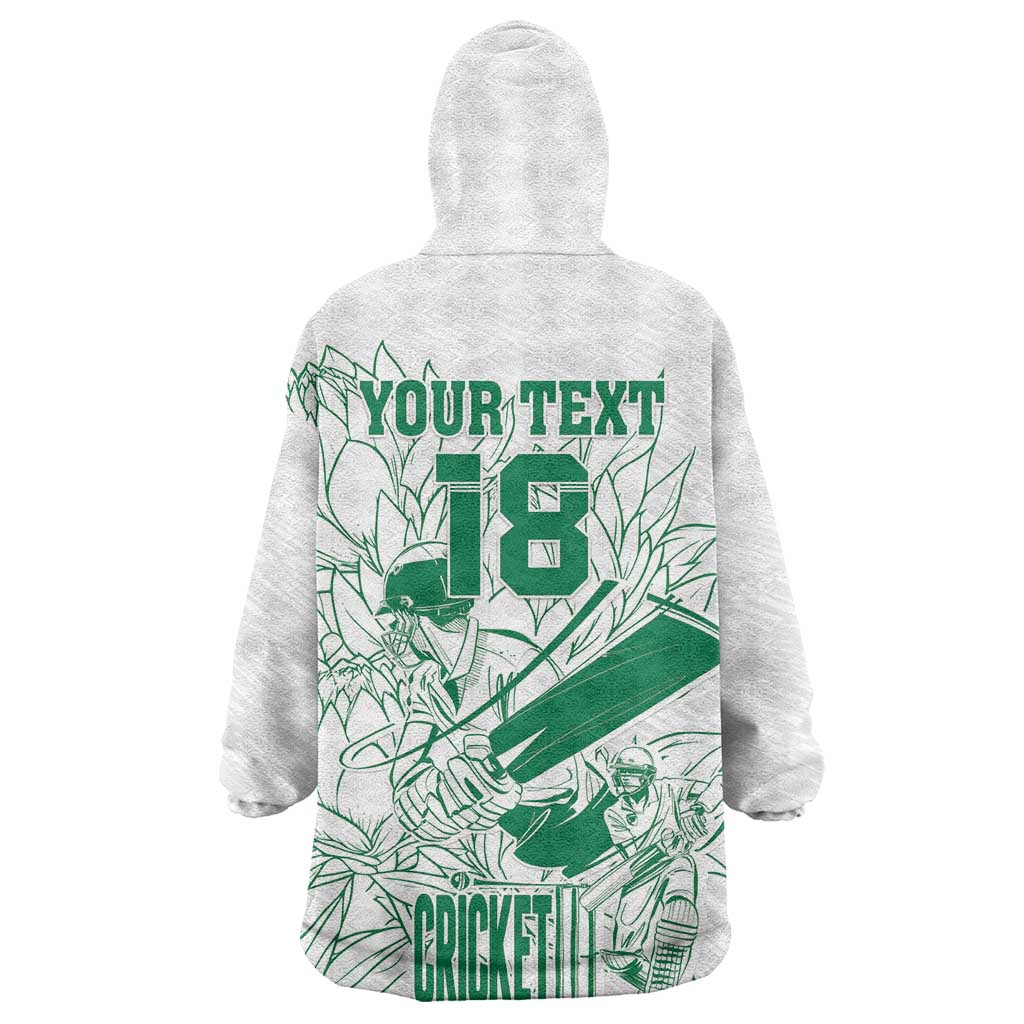 Custom Cricket South Africa Wearable Blanket Hoodie Proteas Go Champion White Version - Wonder Print Shop