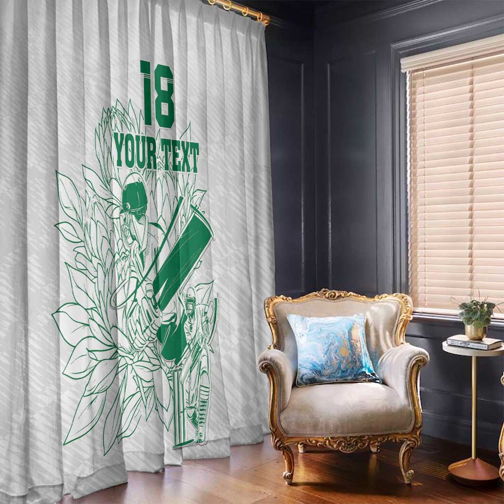 Custom Cricket South Africa Window Curtain Proteas Go Champion White Version - Wonder Print Shop