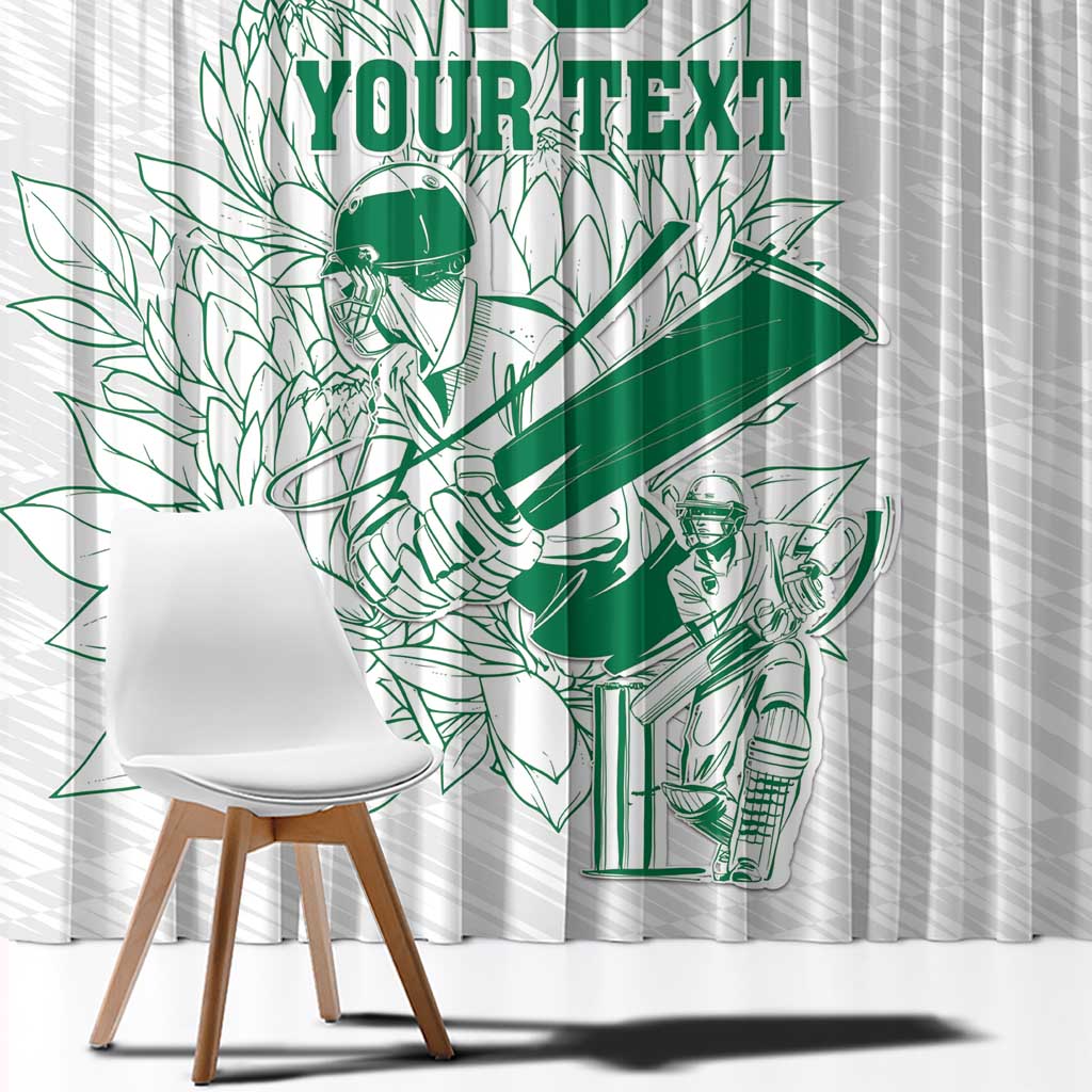 Custom Cricket South Africa Window Curtain Proteas Go Champion White Version - Wonder Print Shop