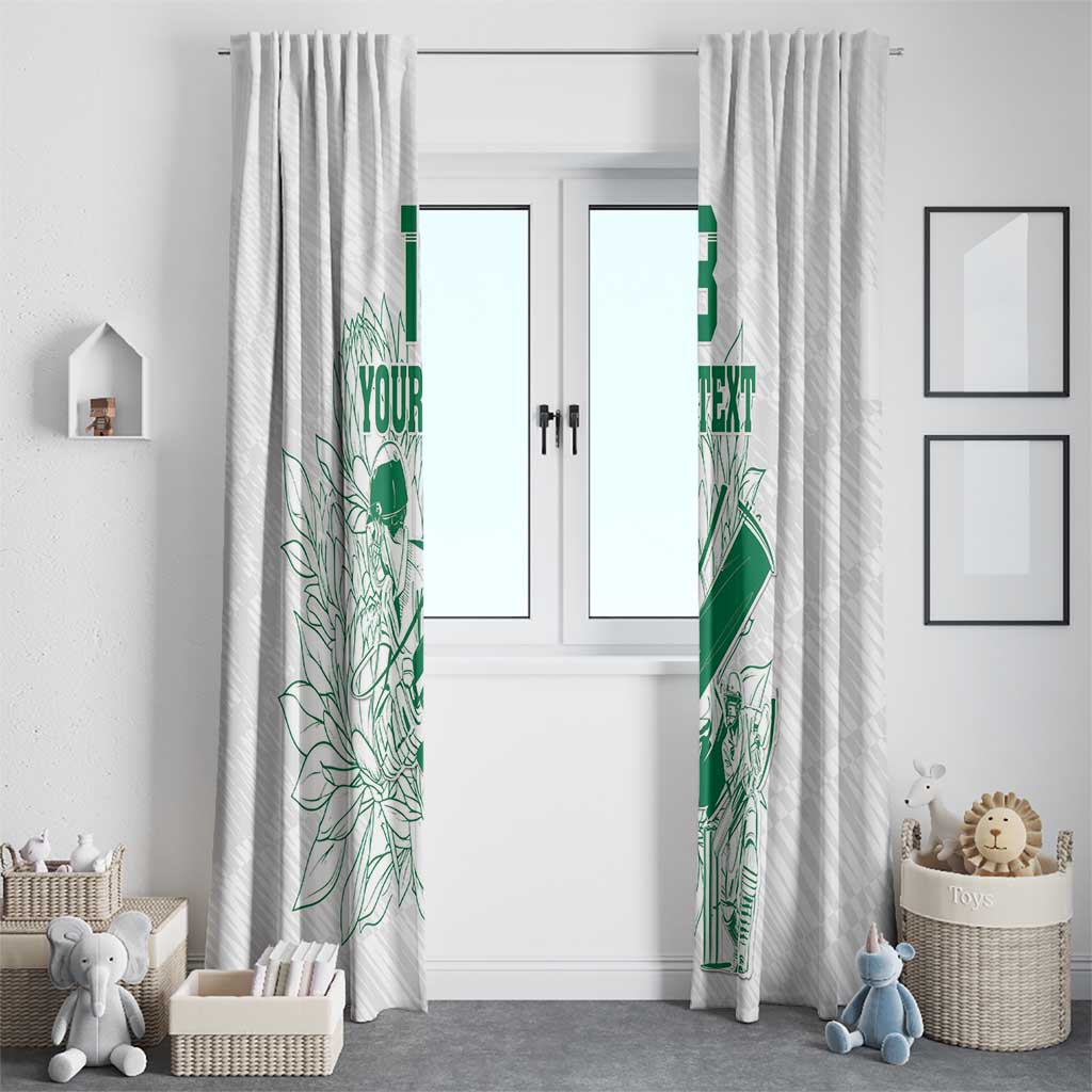 Custom Cricket South Africa Window Curtain Proteas Go Champion White Version - Wonder Print Shop