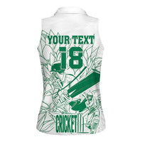 Custom Cricket South Africa Women Sleeveless Polo Shirt Proteas Go Champion White Version - Wonder Print Shop