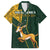 Custom South Africa Springbok Jumping Hawaiian Shirt With Kente Patterns - Wonder Print Shop