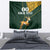 Custom South Africa Springbok Jumping Tapestry With Kente Patterns - Wonder Print Shop