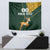 Custom South Africa Springbok Jumping Tapestry With Kente Patterns - Wonder Print Shop